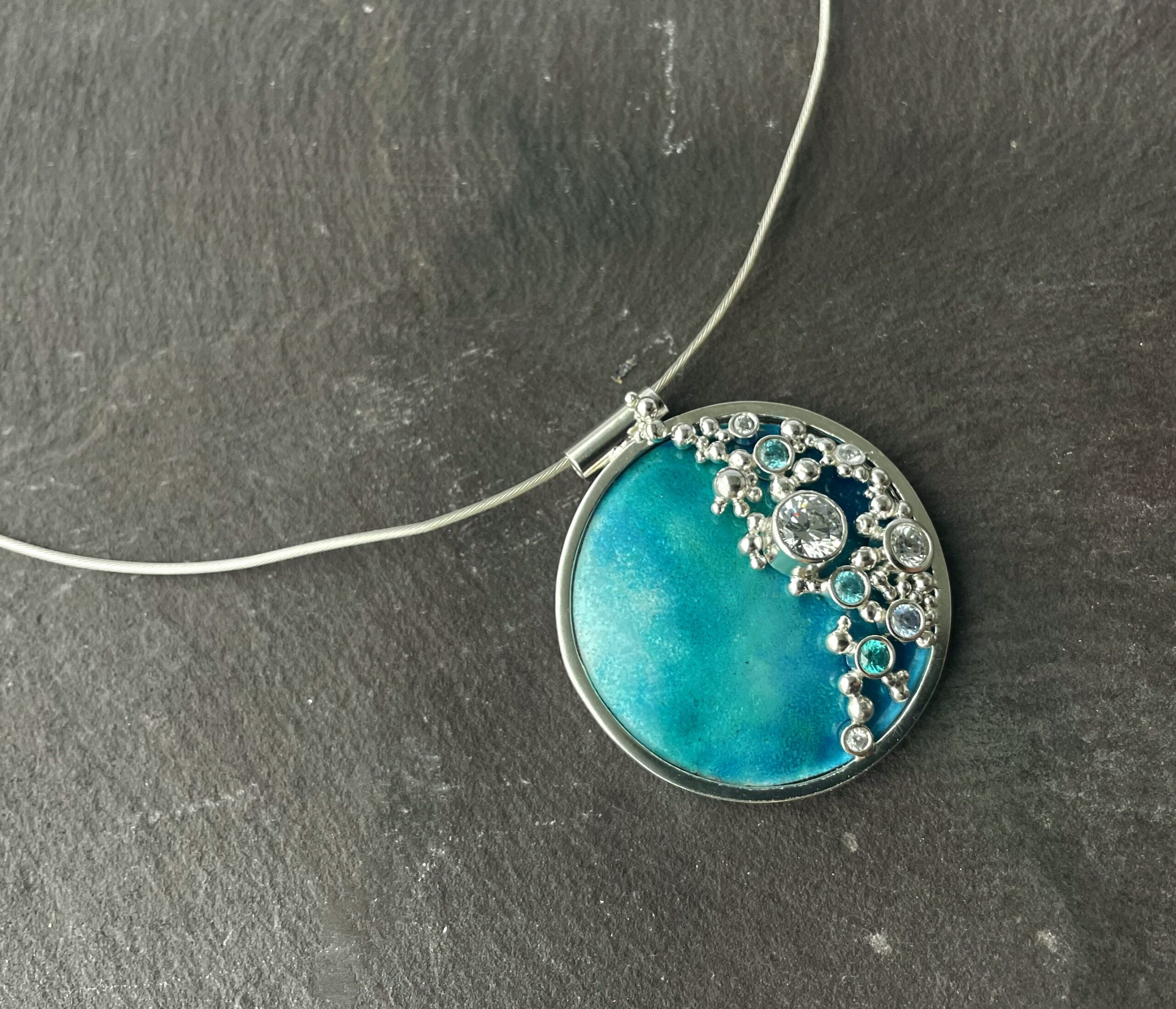Sea inspired enameled pendant (as seen on TV) - Image 4
