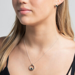 18ct gold, London blue topaz and diamond earrings. - Image 4