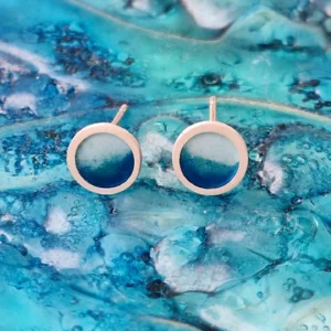 Sea blue enamel studs (as seen on TV)