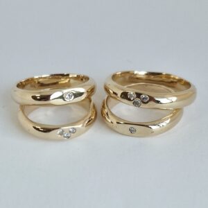 9ct gold diamond rings
