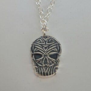 Silver skull pendant