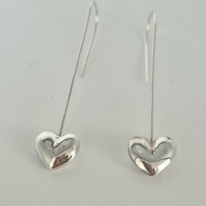 Solid silver dangle earrings - Image 2