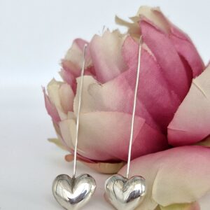 Solid silver dangle earrings